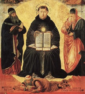 St. Thomas Aquinas' Triumph over Averroes, Benozzo Gozzoli, public domain via Wikimedia Commons